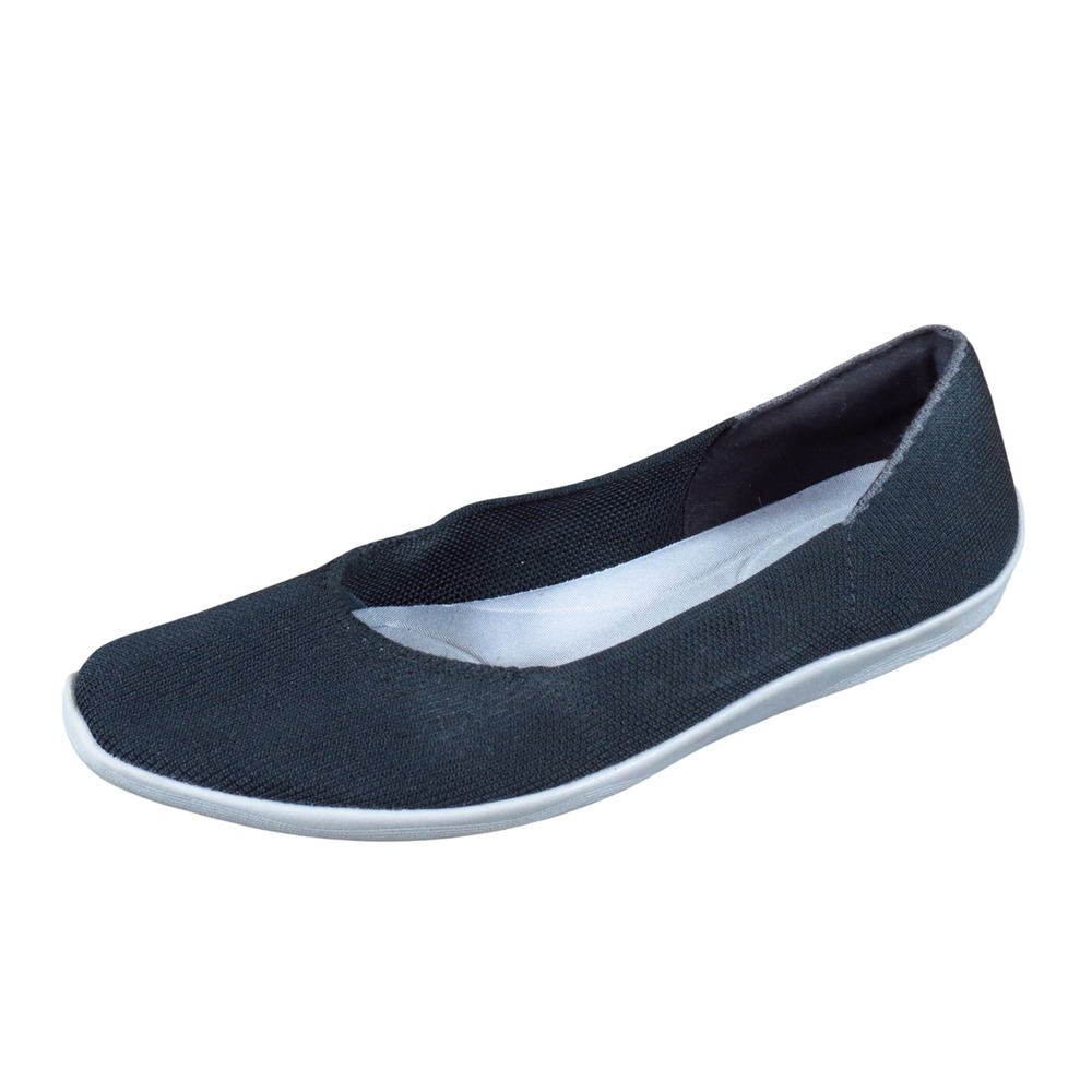 Easy Spirit Serhyan2 Skimmer Womens‎ Flat Shoe Sz 7 Wide Walking Black Textile
